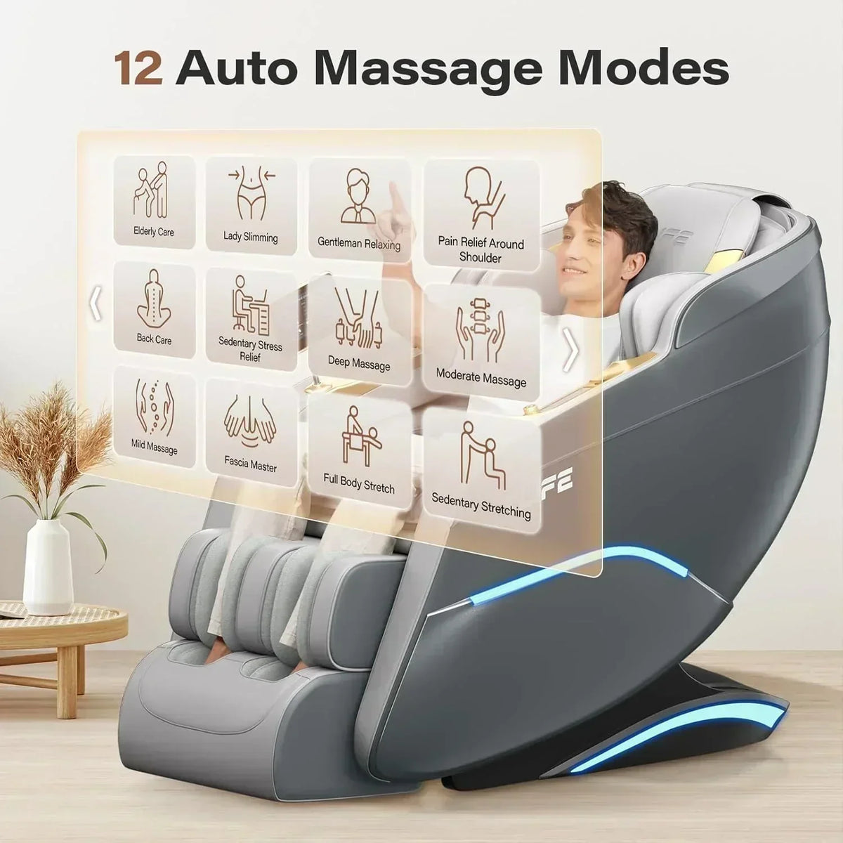 Full Body Massage Chair 160° Zero Gravity Recliner with Body Scan Shiatsu Massage Chair