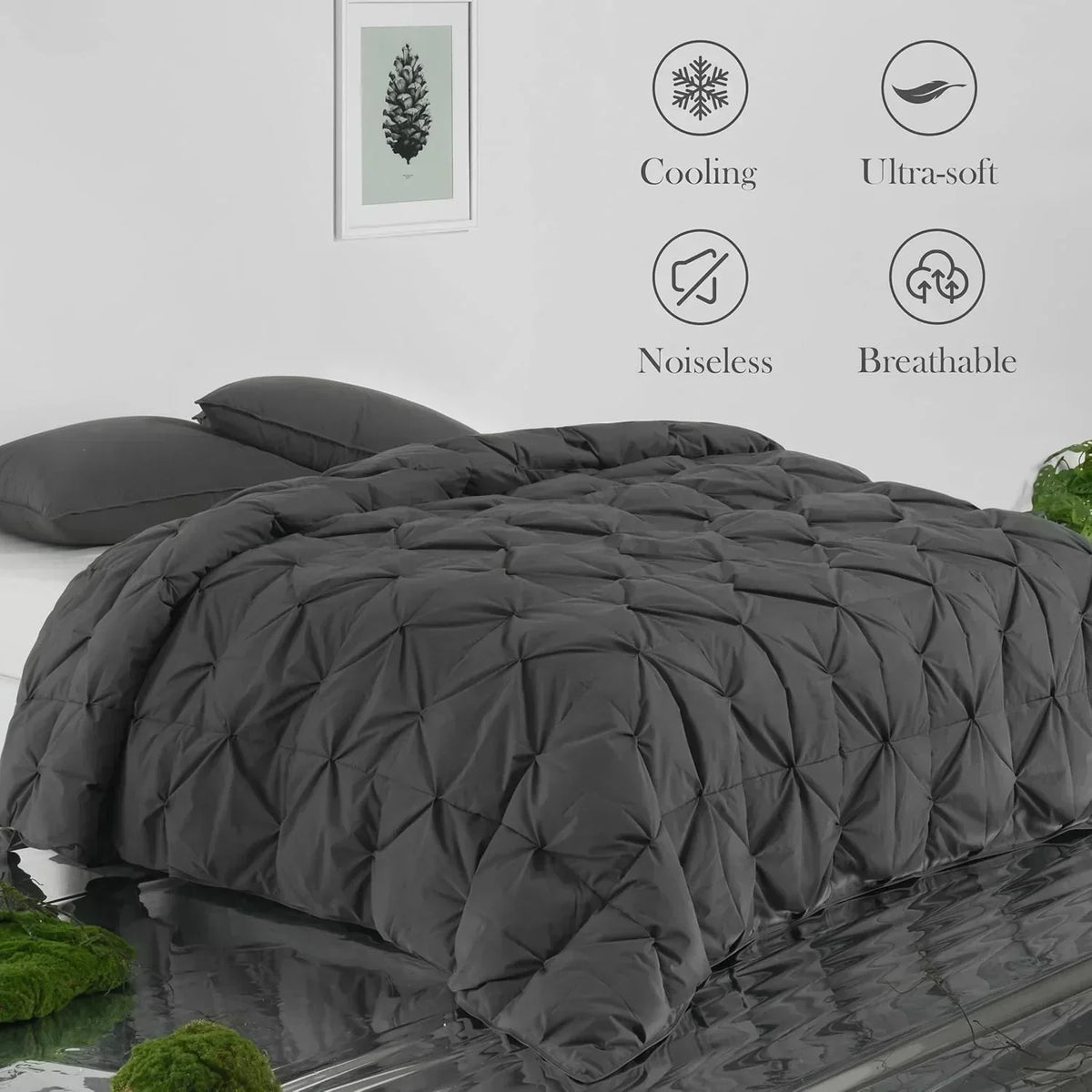 Premium Down Comforter 3D Baffle Box Design