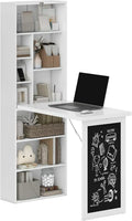 Folding convertible writing desk wall mounted desk cabinet multifunctional home workstation