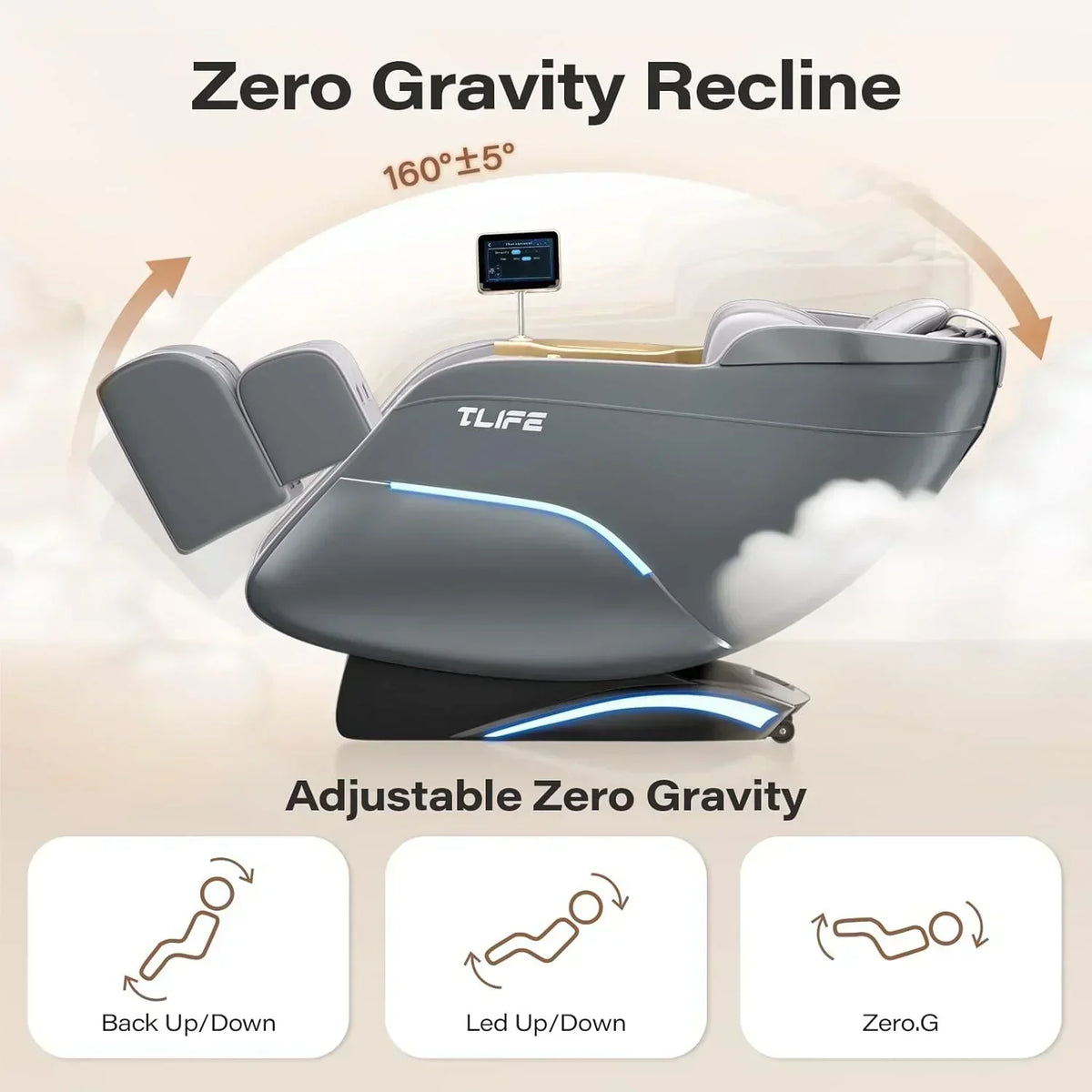 Full Body Massage Chair 160° Zero Gravity Recliner with Body Scan Shiatsu Massage Chair
